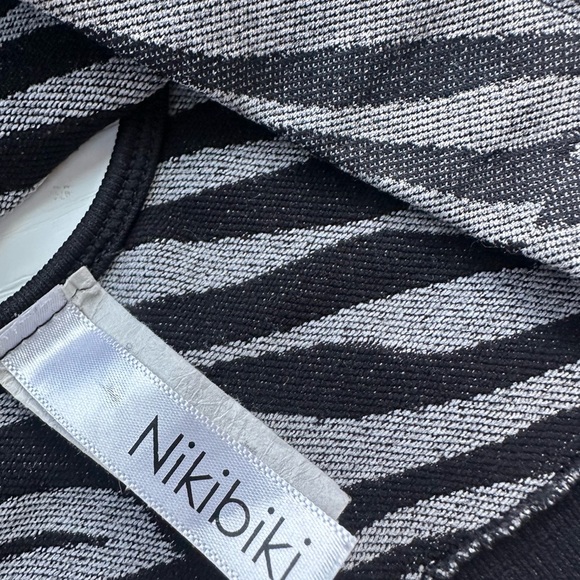 Nikibiki Black and Gray Zebra Print Crop Top One Size - Picture 6 of 8